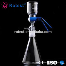 Filtro de embudo de filtración de vacío de vidrio borosilicato para filtración de solvente